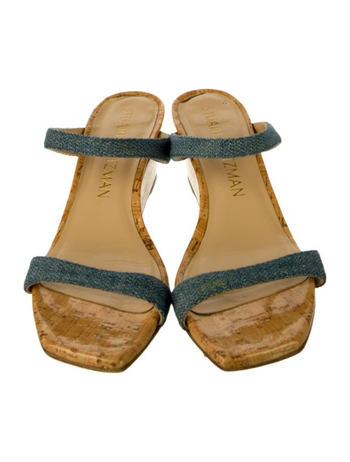 Stuart Weitzman Denim Slides