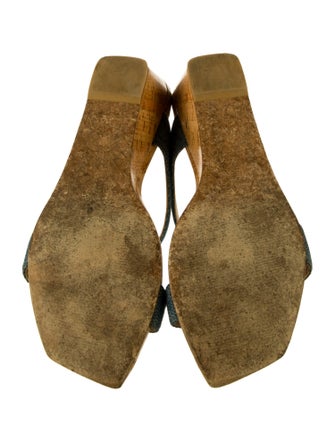 Stuart Weitzman Denim Slides