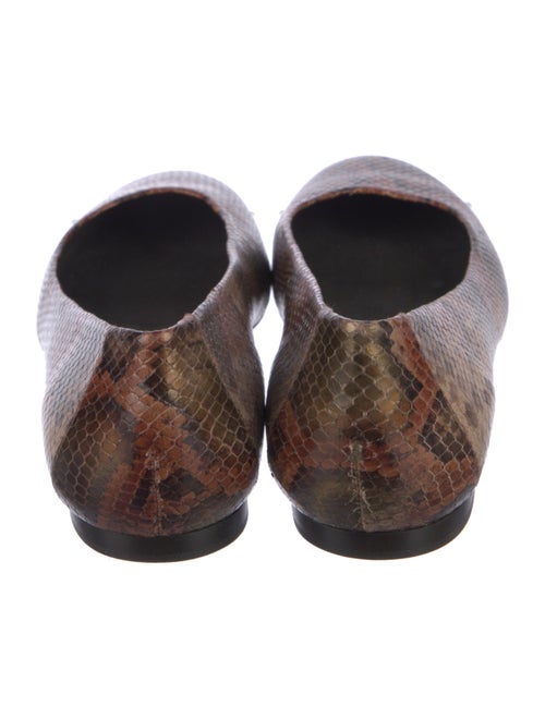 Stuart Weitzman Embossed Leather Animal Print Ballet Flats