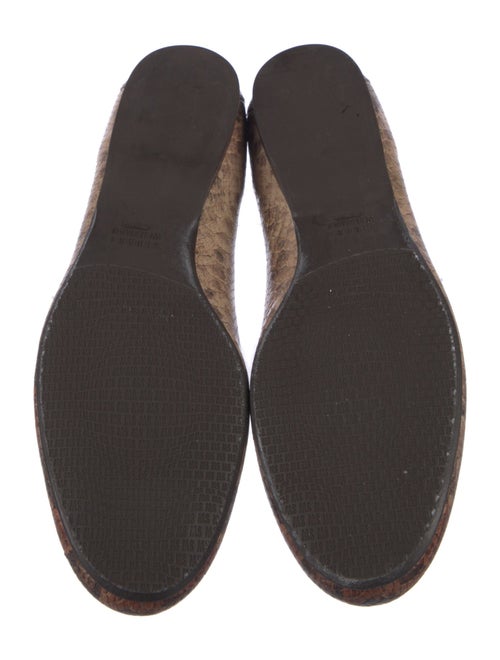 Stuart Weitzman Embossed Leather Animal Print Ballet Flats