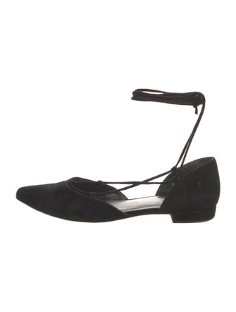Stuart Weitzman Suede D'Orsay Flats