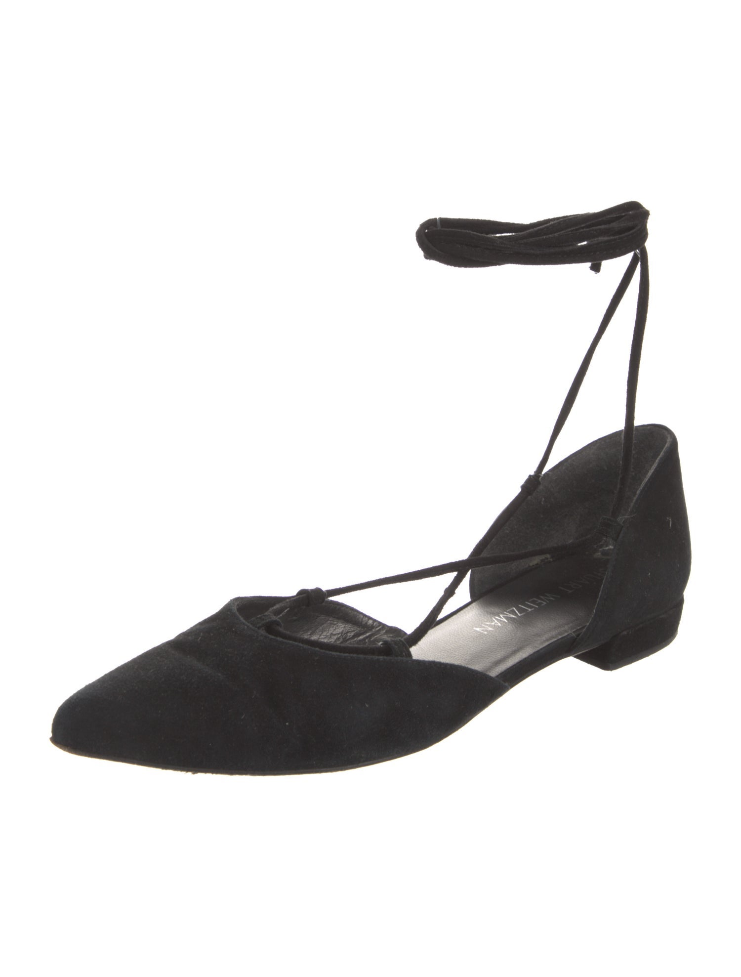 Stuart Weitzman Suede D'Orsay Flats