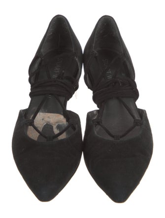 Stuart Weitzman Suede D'Orsay Flats