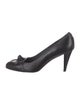 Stuart Weitzman Leather Chain-Link Accents Pumps