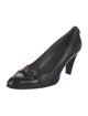 Stuart Weitzman Leather Chain-Link Accents Pumps