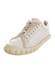 Stuart Weitzman Leather Raw-Edge Trim Sneakers