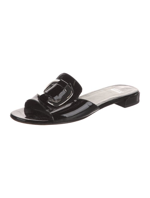 Stuart Weitzman Patent Leather Slides