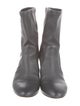 Stuart Weitzman Leather Embroidered Accent Sock Boots