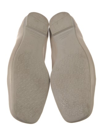 Stuart Weitzman Leather Bow Accents Ballet Flats