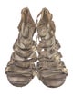 Stuart Weitzman Leather Animal Print Gladiator Sandals