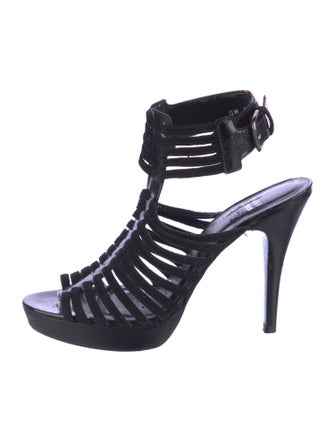 Stuart Weitzman Suede Braided Accents Gladiator Sandals