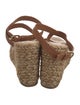 Stuart Weitzman Leather Colorblock Pattern Espadrilles