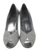 Stuart Weitzman Leather Crystal Embellishments D'Orsay Pumps