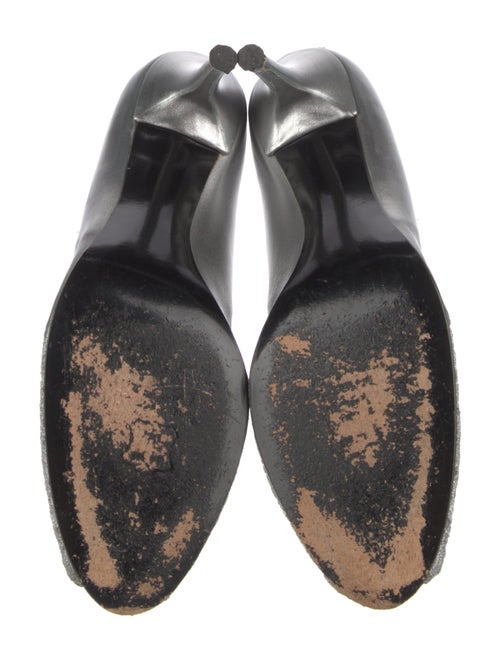 Stuart Weitzman Leather Crystal Embellishments D'Orsay Pumps