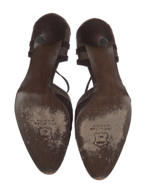 Stuart Weitzman Suede T-Strap Pumps