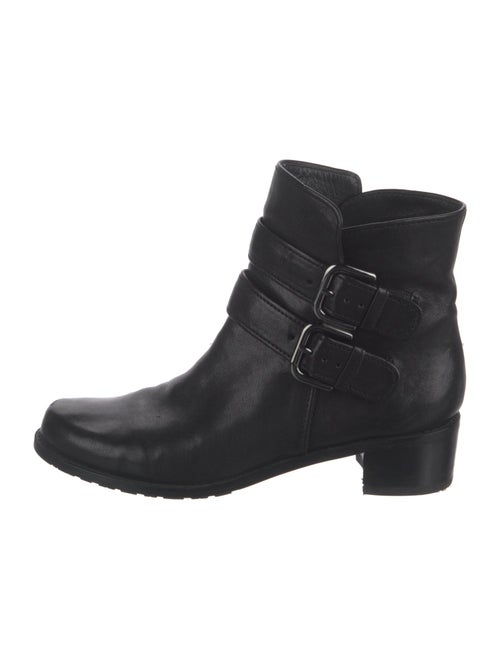 Stuart Weitzman Leather Moto Boots