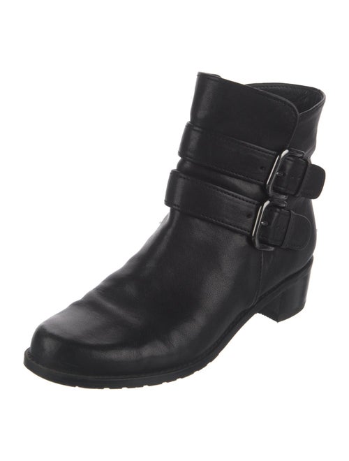 Stuart Weitzman Leather Moto Boots