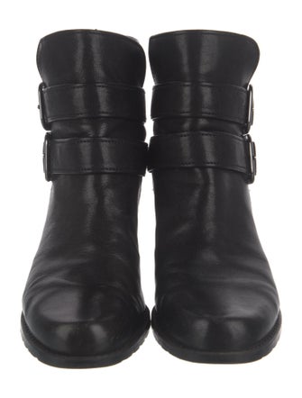 Stuart Weitzman Leather Moto Boots