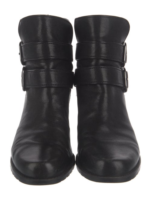 Stuart Weitzman Leather Moto Boots