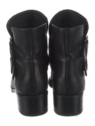 Stuart Weitzman Leather Moto Boots
