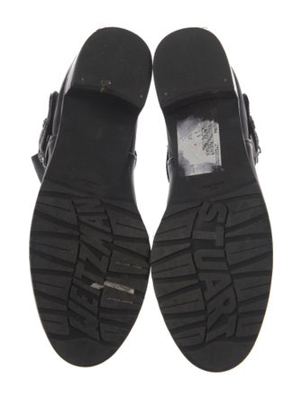 Stuart Weitzman Leather Moto Boots