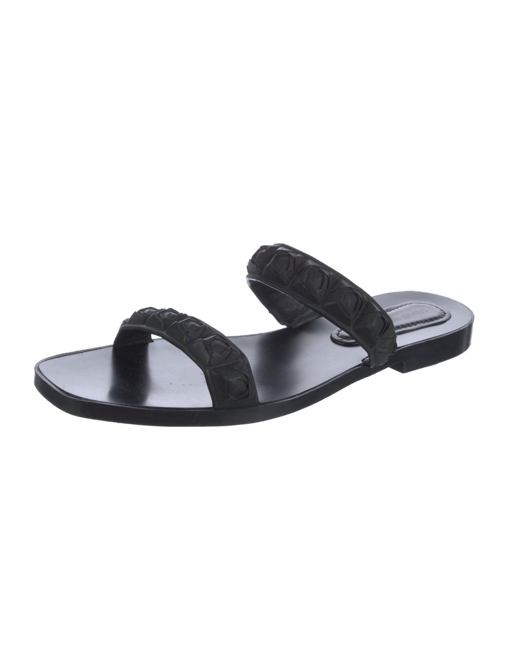Stuart Weitzman Rubber Slides Black - image 2