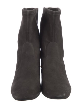 Stuart Weitzman Suede Studded Accents Sock Boots