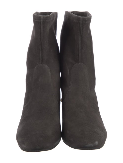 Stuart Weitzman Suede Studded Accents Sock Boots