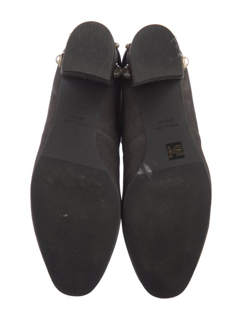 Stuart Weitzman Suede Studded Accents Sock Boots