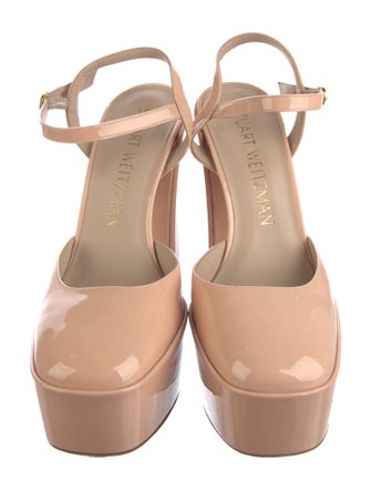 Stuart Weitzman Patent Leather Slingback Pumps