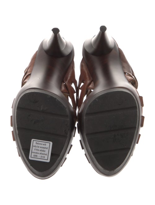 Stuart Weitzman Leather Cutout Accent Slingback Sandals