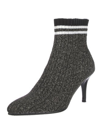 Stuart Weitzman Glitter Striped Sock Boots