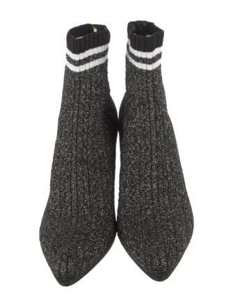 Stuart Weitzman Glitter Striped Sock Boots