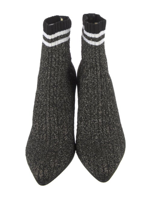 Stuart Weitzman Glitter Striped Sock Boots