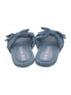 Stuart Weitzman Denim Bow Accents Slides