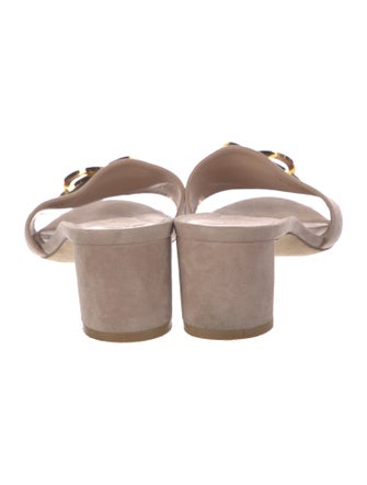 Stuart Weitzman Suede Slides