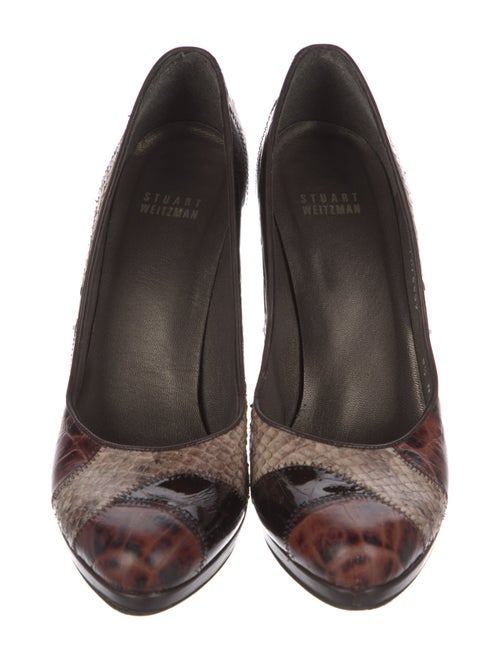 Stuart Weitzman Leather Animal Print Pumps