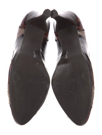 Stuart Weitzman Leather Animal Print Pumps