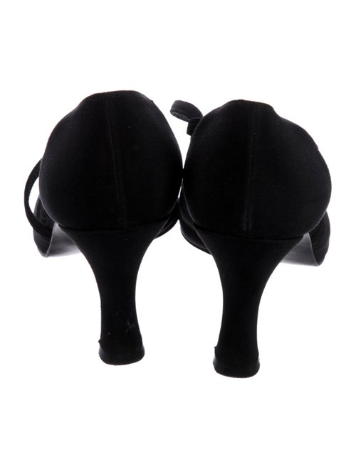 Stuart Weitzman Canvas Crystal Embellishments T-Strap Pumps