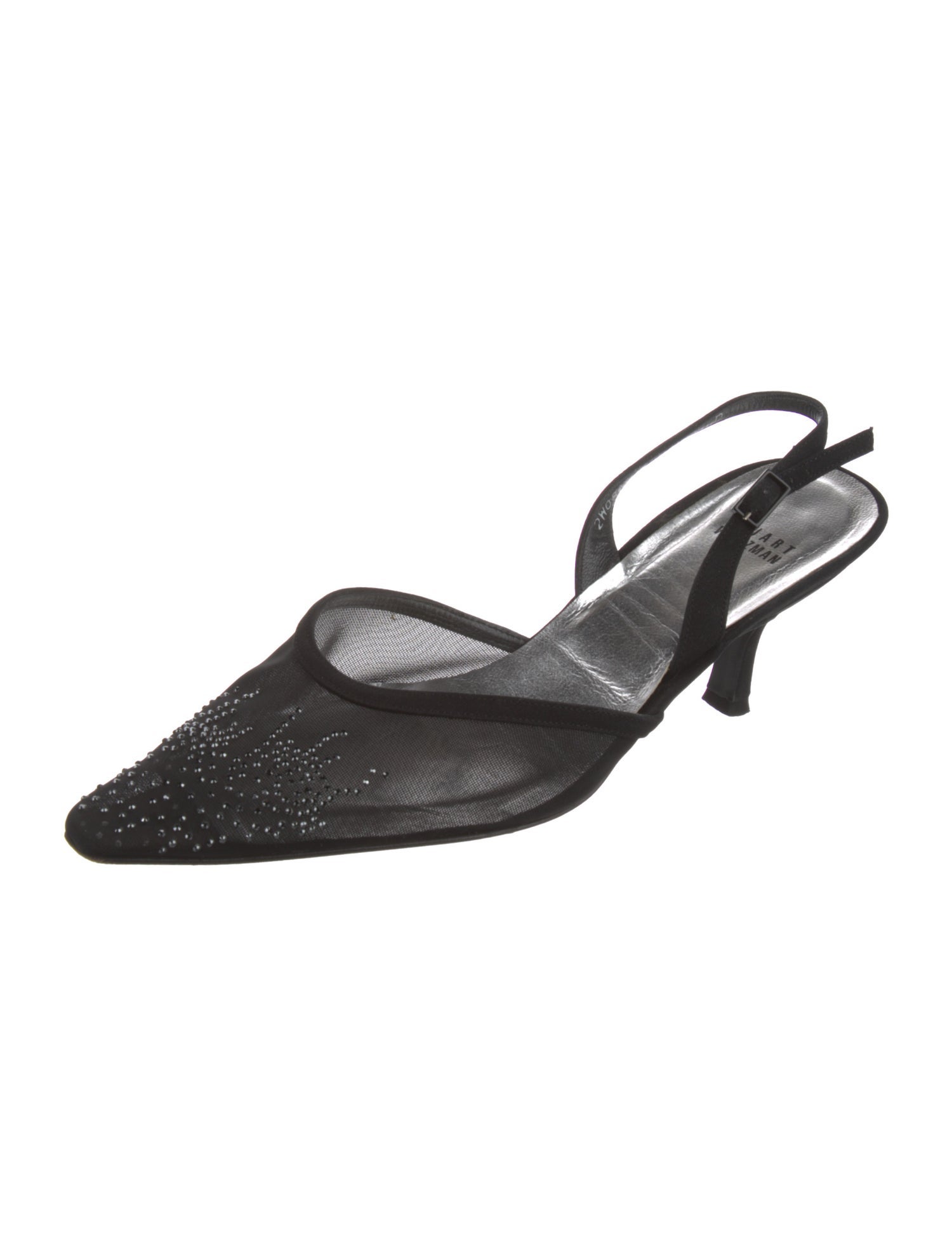 Stuart Weitzman Satin Slingback Pumps