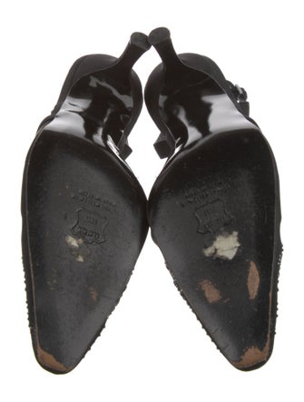 Stuart Weitzman Satin Slingback Pumps