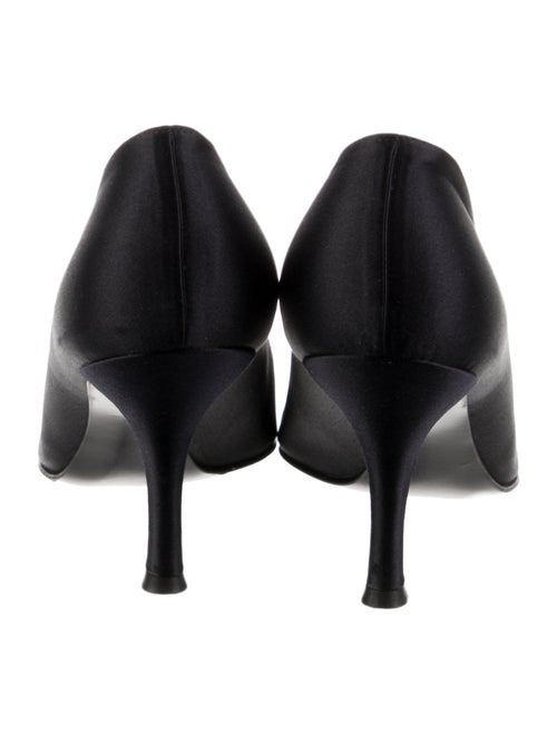 Stuart Weitzman Satin Ruffle Embellishment Pumps