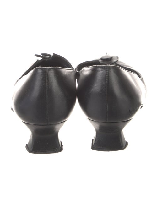 Stuart Weitzman Leather Bow Accents Pumps