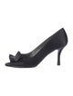 Stuart Weitzman Satin Ruffle Embellishment Pumps