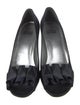 Stuart Weitzman Satin Ruffle Embellishment Pumps