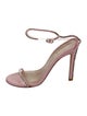 Stuart Weitzman PVC Crystal Embellishments Sandals