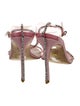 Stuart Weitzman PVC Crystal Embellishments Sandals