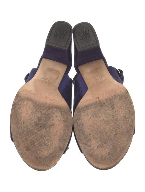 Stuart Weitzman Suede Studded Accents Slingback Sandals