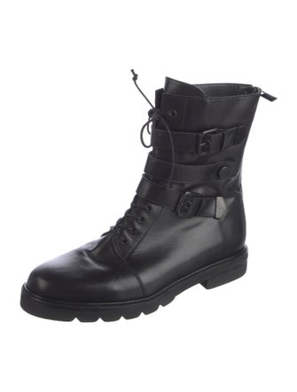 Stuart Weitzman Leather Combat Boots