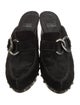 Stuart Weitzman Suede Studded Accents Mules